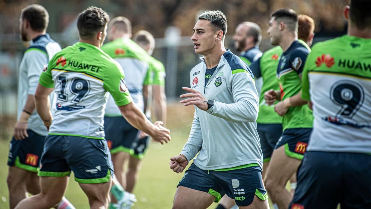 Charnze Nicoll-Klokstad could return for the Canberra Raiders this week. Picture: Karleen Minney