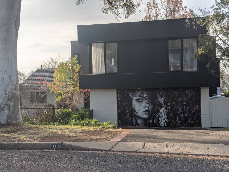 A mural on a house in Deakin. Picture: Megan Doherty