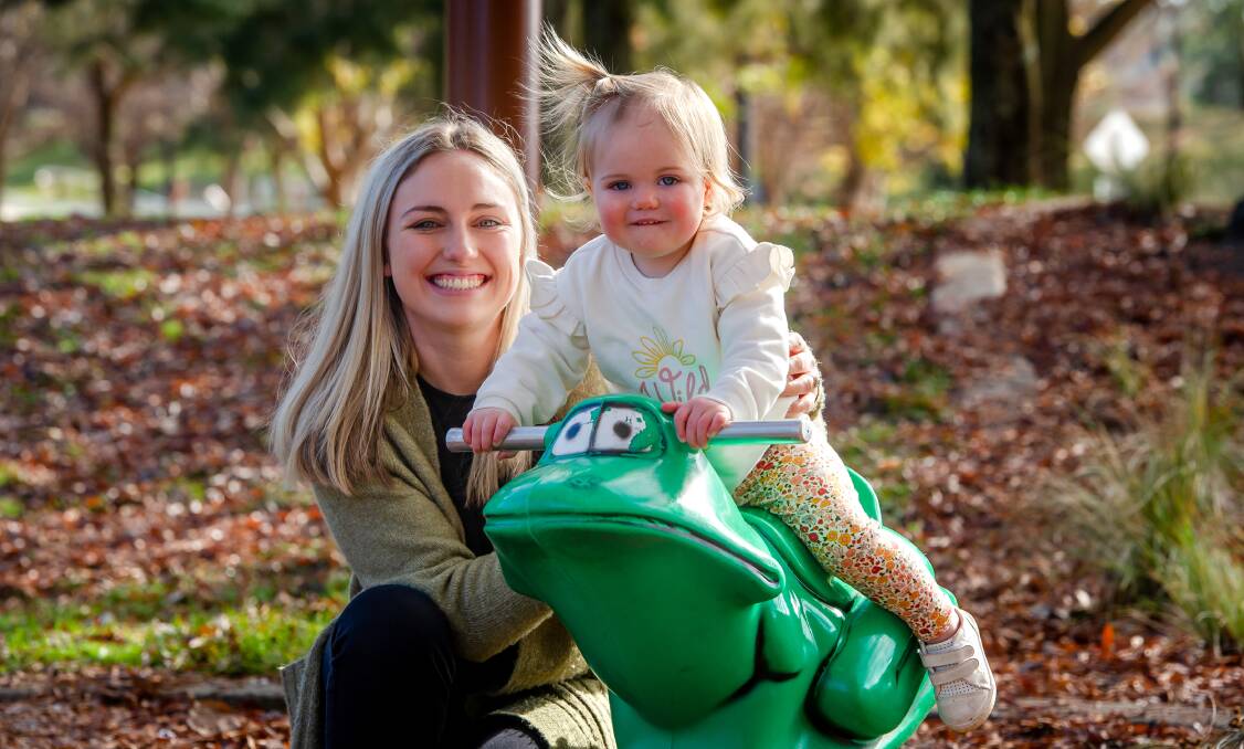 Emily Flint found working three days per week was a good balance between her financial situation and her daughter Poppy's early learning arrangements. Picture: Elesa Kurtz