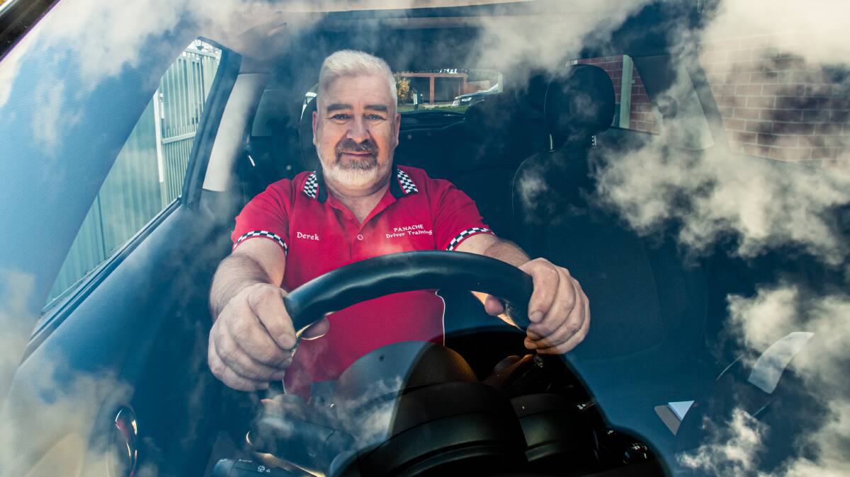 Derek Brewer from Panache Driver Training said revenue dipped 40 per cent after students stopped lessons due to health concerns. Picture: Karleen Minney