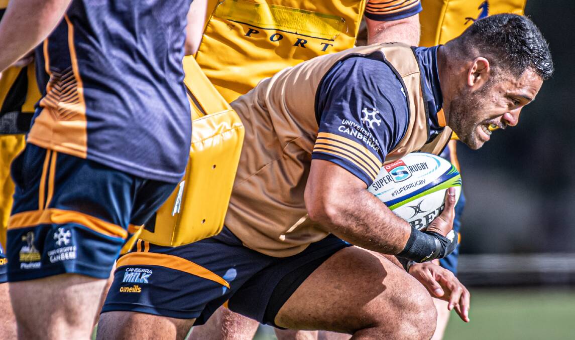 Scott Sio is back on deck at Brumbies training with his sights set on Super Rugby success. Picture: Karleen Minney