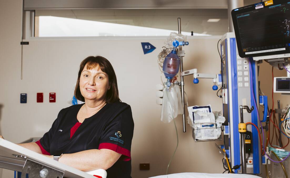 Canberra Hospital clinical nurse consultant Angela Abigail. Picture: Jamila Toderas