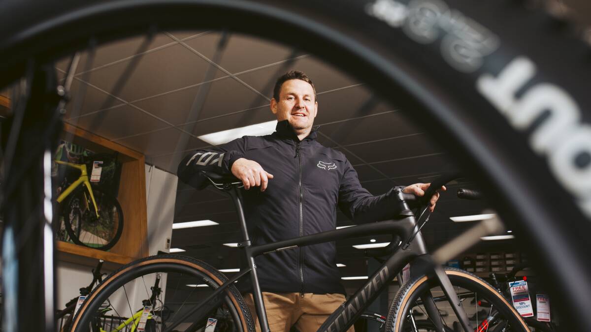 ACT Bike Superstore managing director Darren Symons can't keep up with demand for people buying bikes. Picture: Jamila Toderas