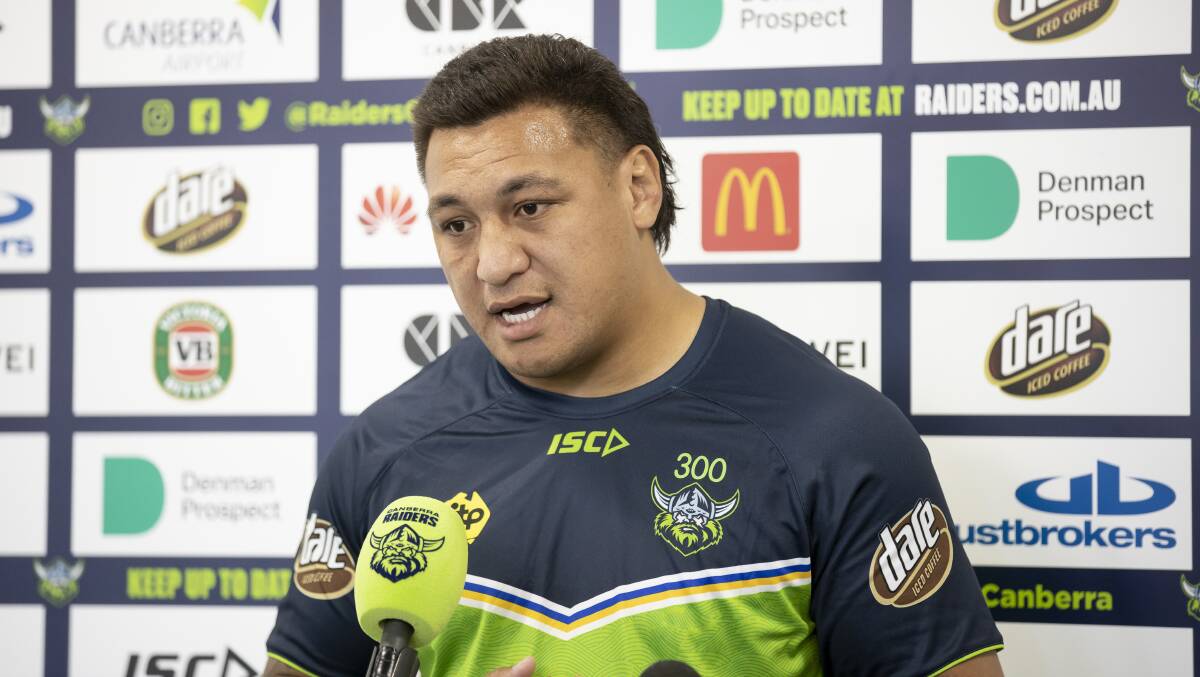 Raiders prop Josh Papalii is disappointed with his form. Picture: Sitthixay Ditthavong