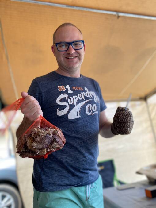 Australian Traveller founder Quentin Long stocking up on oysters at Merimbula last summer. Picture: Supplied