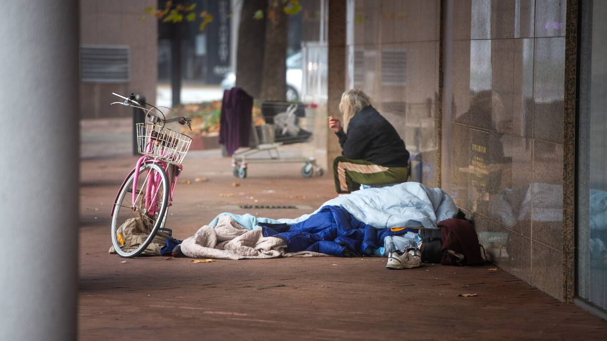 New data has shown there are 1600 people experiencing homelessness on any given night in Canberra. Picture: Karleen Minney