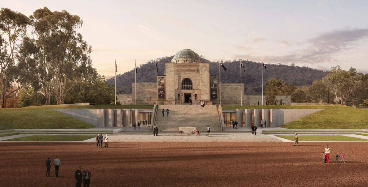 An artist's impressions of the Australian War Memorial redevelopment. Picture: Supplied