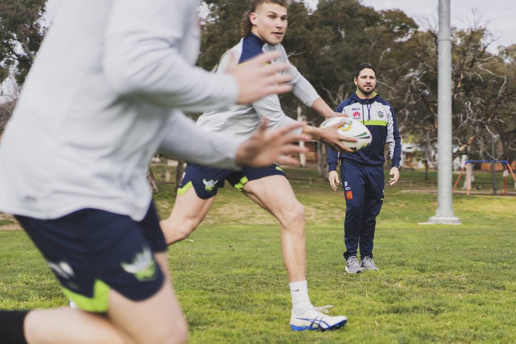 Raiders under-20s coach Ash Barnes is excited about the unexpected chance for his team to play in the Canberra Raiders Cup. Picture: Dion Georgopoulos