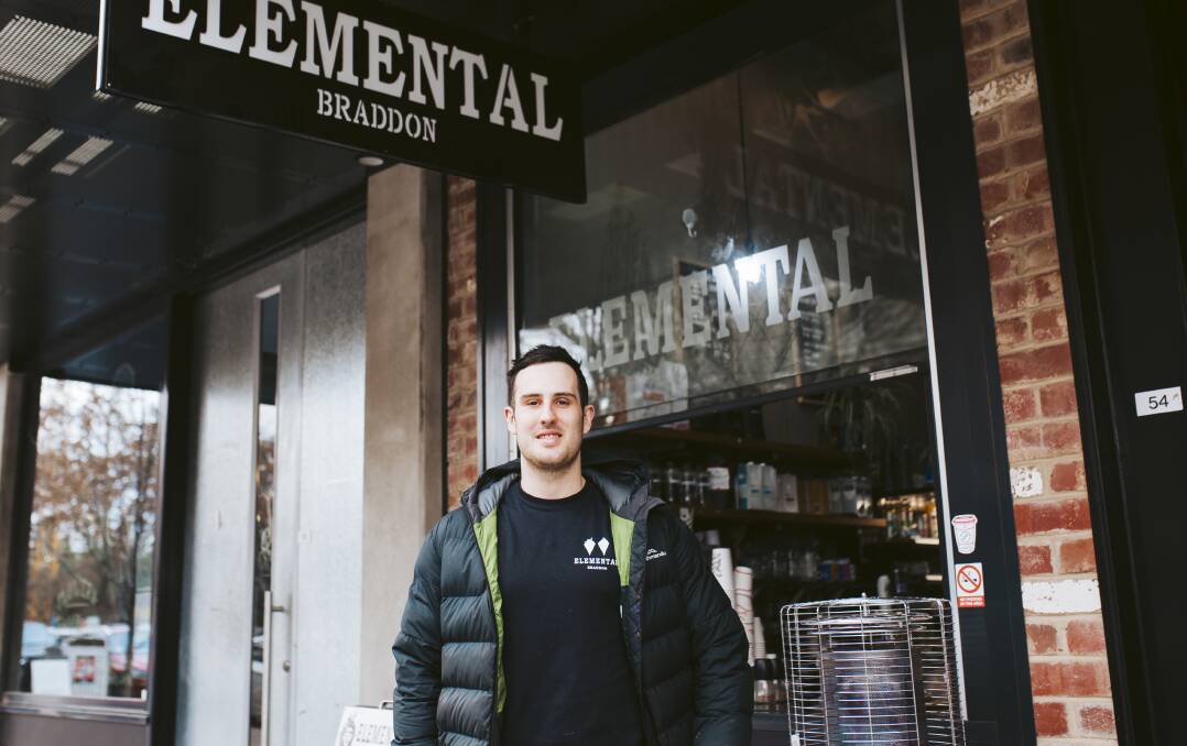 Elemental cafe owner Julian Fresi, who says the going down to a 1 per 2 square metre rule would be a big boost for business. Picture: Jamila Toderas