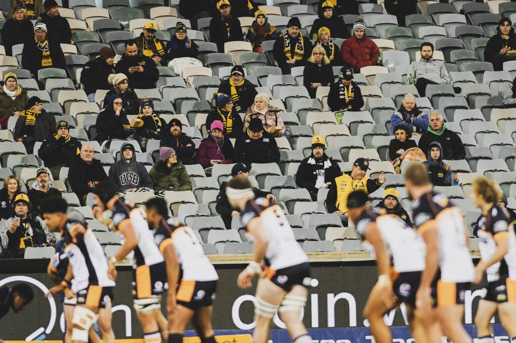 The Brumbies and Raiders are hopeful the ACT government increases crowd capacity at Canberra Stadium. Picture: Dion Georgopoulos