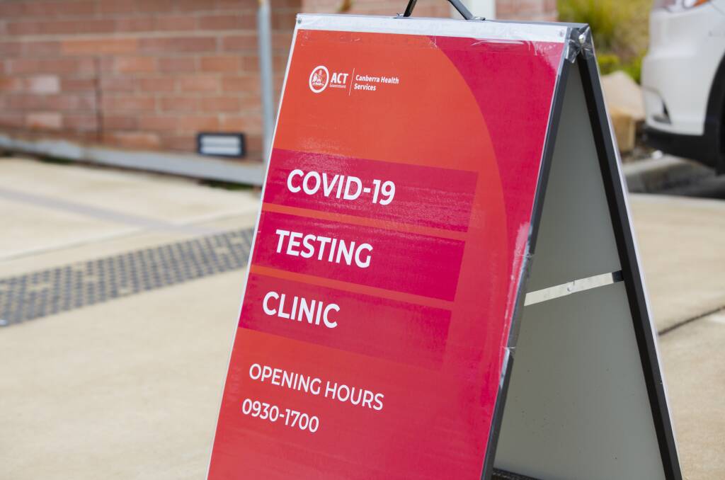 COVID-19 update at the Belconnen Child and Family Centre, one of the COVID-19 testing clinics in Canberra. Picture: Jamila Toderas