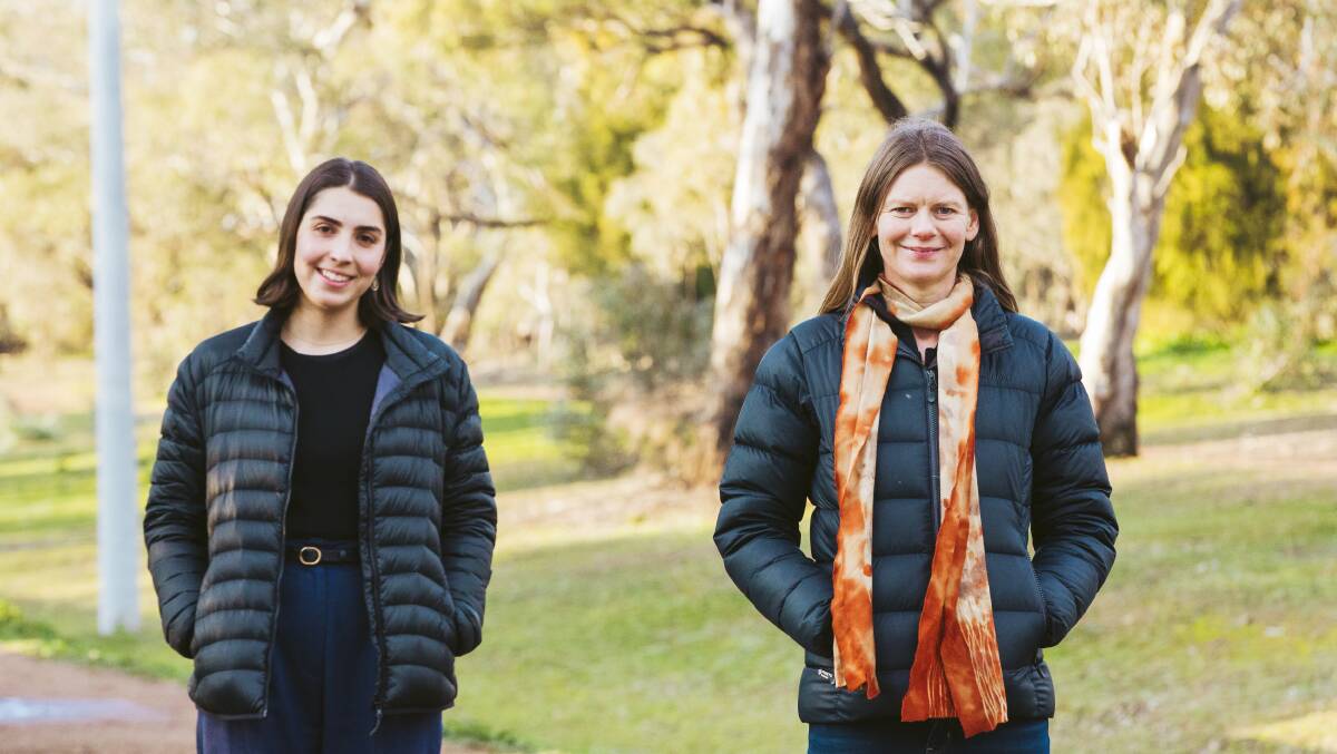 From left, Correa Driscoll of Southern ACT Catchment Group, and CEO of Landcare ACT Karissa Preuss will focus on helping Namadgi recover. Picture: Jamila Toderas