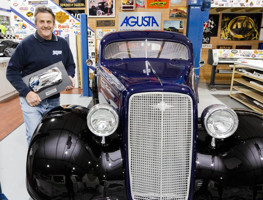 Peter Fitzpatrick spent the past five years rebuilding a 1935 Chevrolet three window coupe. Picture: Jamila Toderas