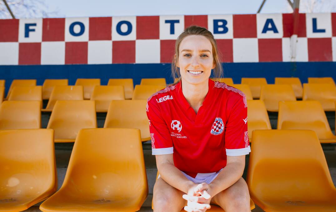 Grace Field is returning to the NPLW this year, playing for Canberra Croatia. Picture: Jamila Toderas