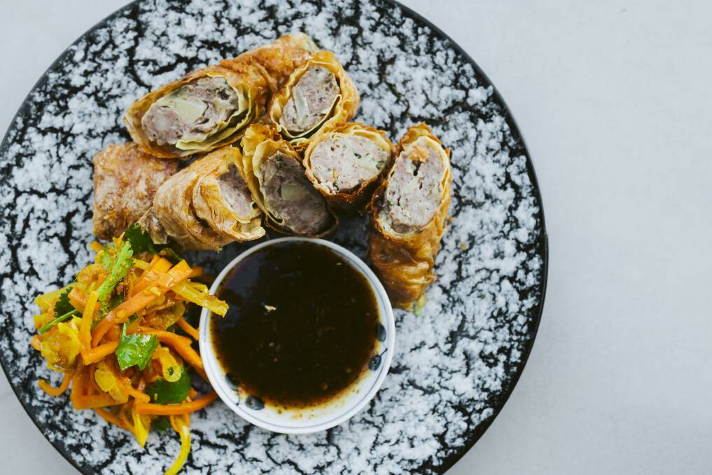 Pan fried pork rolls wrapped in bean curd skin. Pictures: Jamila Toderas