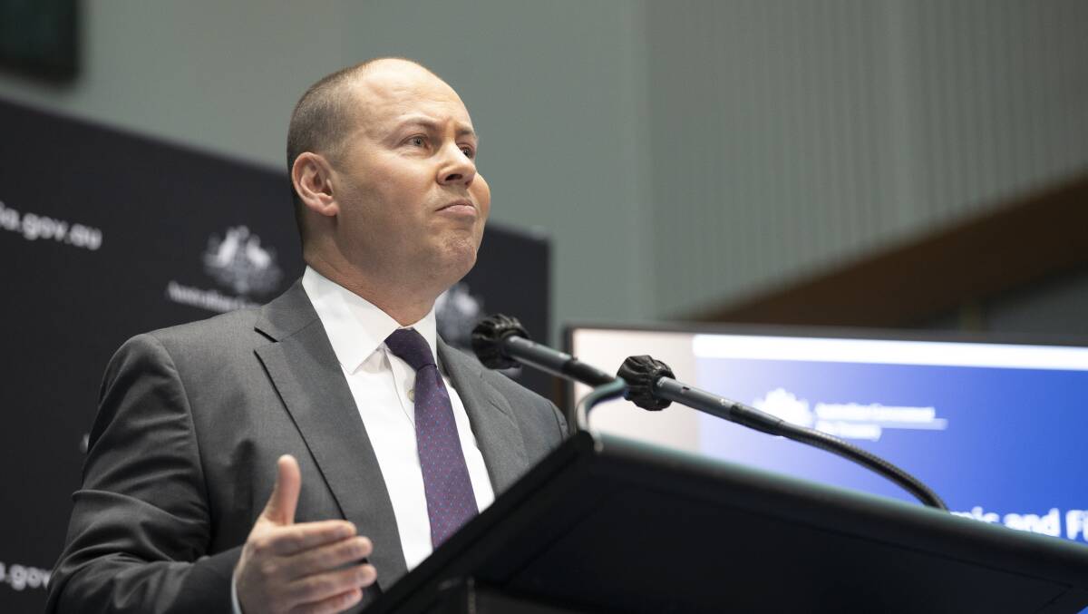 Treasurer Josh Frydenberg delivers an economic and fiscal update on Thursday. Picture: Sitthixay Ditthavong