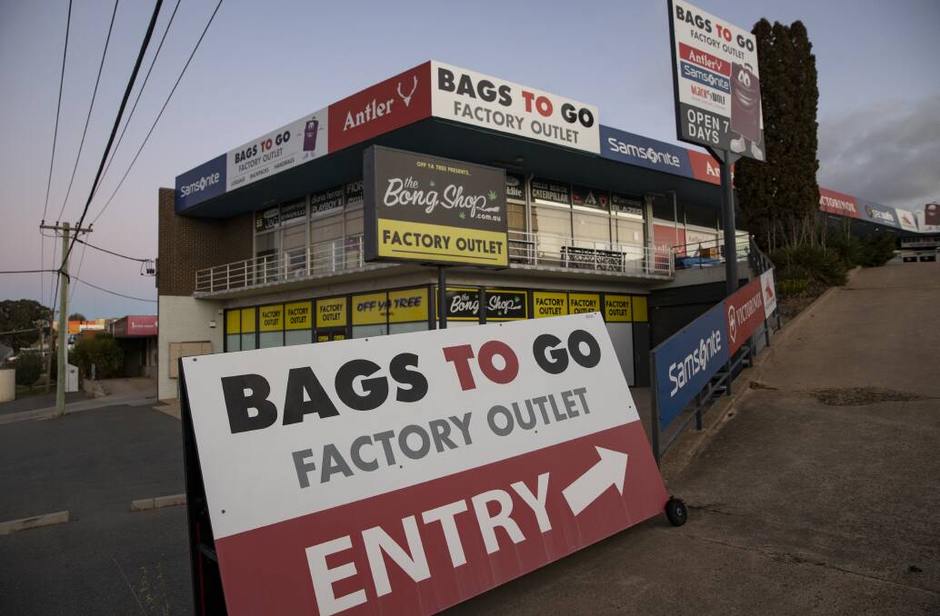 The Bags To Go store in Fyshwick remains open, while the company has gone into voluntary administration. Picture: Sitthixay Ditthavong 