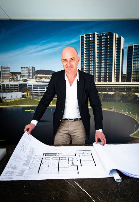 Per Se development director Anthony Tokich said he wanted his development to be a connection to Westfield Belconnen. Picture: Elesa Kurtz 