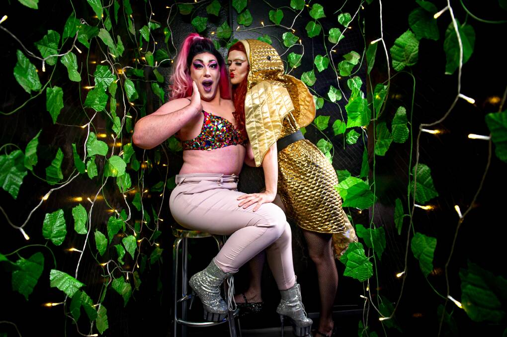 The duo are launching a drag storytime for children at some of the city's libraries. Picture: Elesa Kurtz