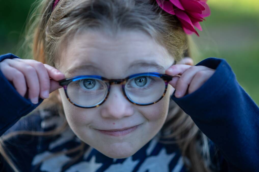 Margot Manwaring has dramatically improved at school since she got glasses. Picture: Karleen Minney