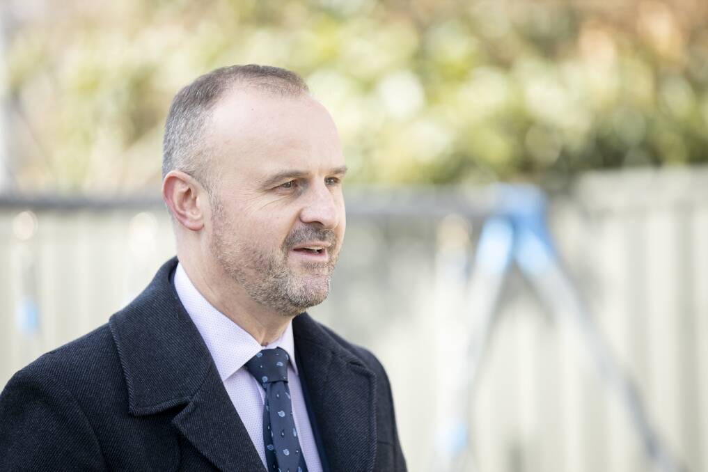 ACT Chief Minister Andrew Barr announced Labor's first major election policy on Monday. Picture: Sitthixay Ditthavong