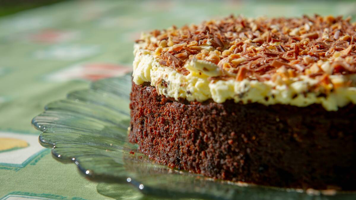 Shirley Bolton's beetroot and chocolate cake. Picture: Elesa Kurtz 