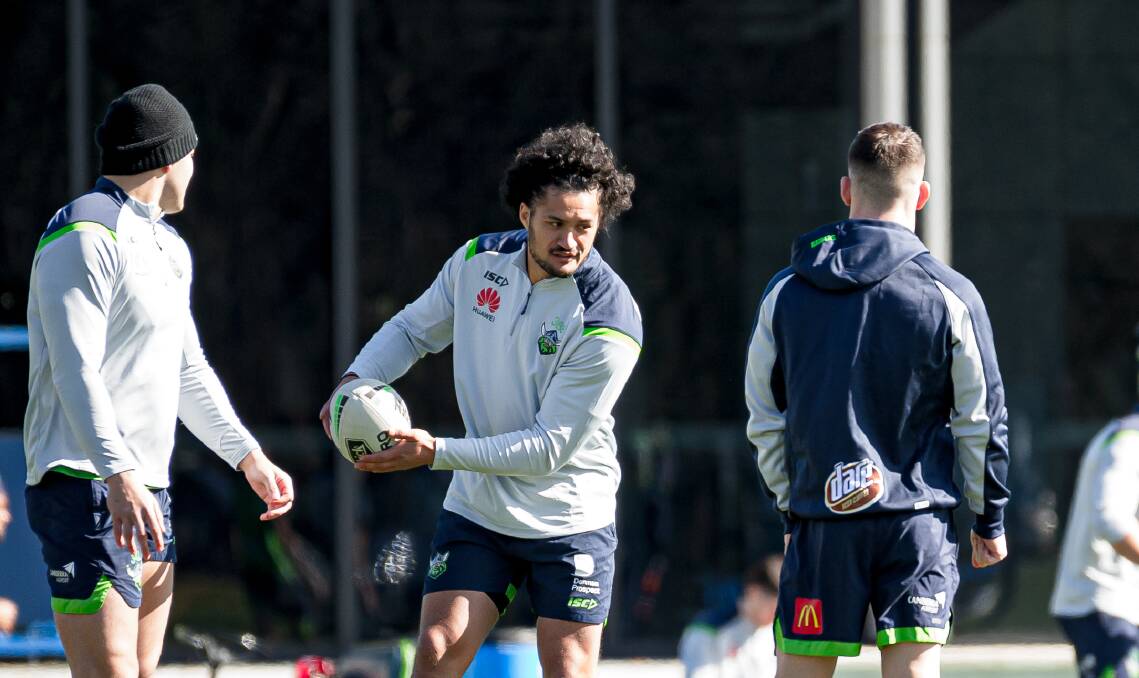 Raiders coach Ricky Stuart says Corey Harawira-Naera will have to work his butt off to get back into the side. Picture: Elesa Kurtz