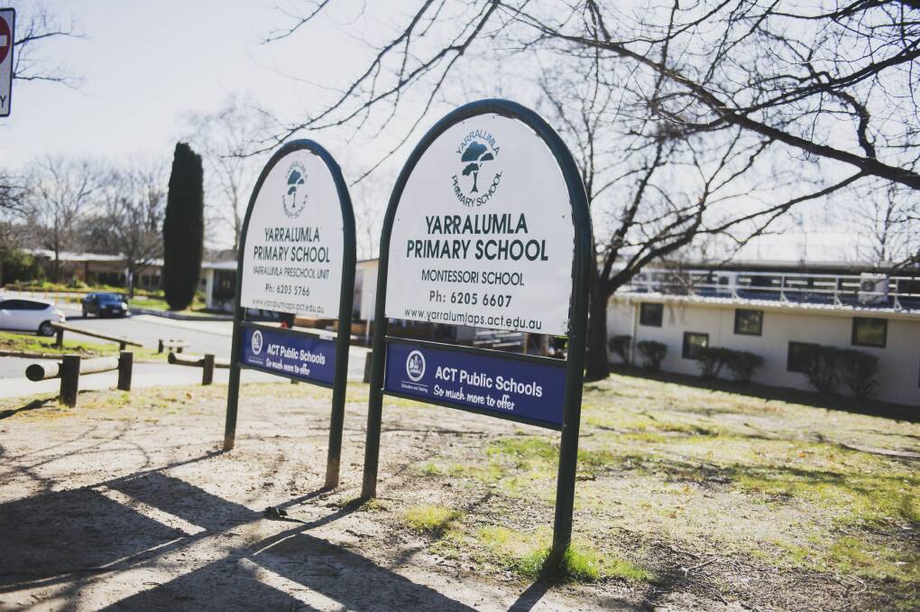 Yarralumla Primary School students, including preschoolers and those enrolled at the Montessori school, have been unable to use their usual classrooms due to high levels of lead. Picture: Dion Georgopoulos
