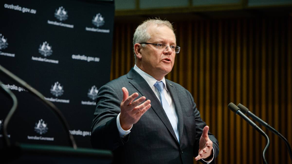Prime Minister Scott Morrison said it will be "a great day for Australia" when internal borders reopen. Picture: Elesa Kurtz 