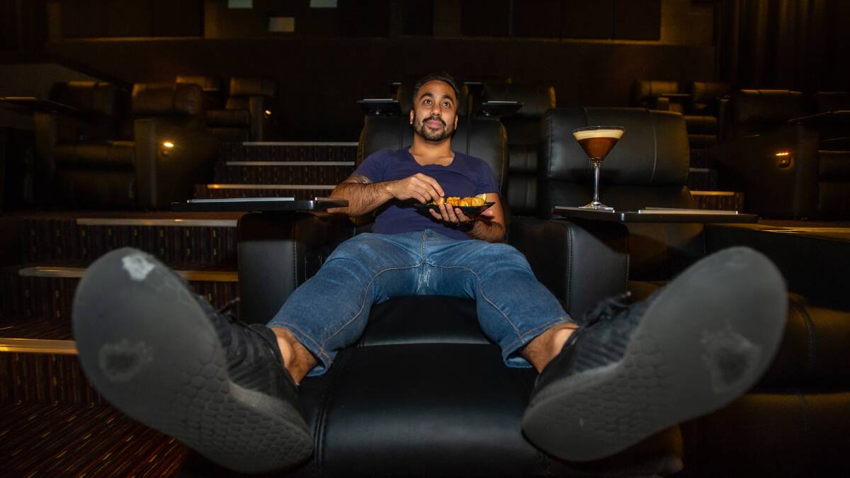 Limelight Cinemas director of operations Michael Singh enjoys the Gold cinema. Picture: Karleen Minney
