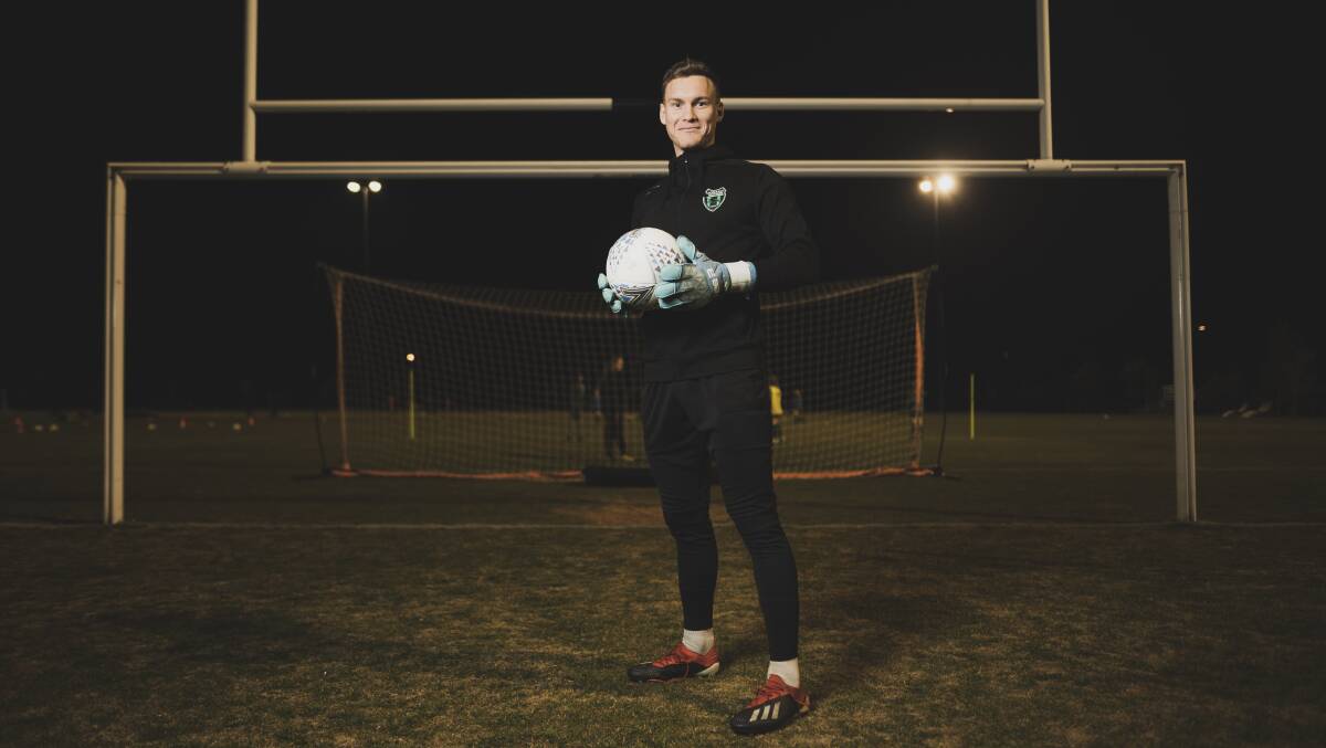 Monaro Panthers goalkeeper Evan Alexandrow-Ridley. Picture: Dion Georgopoulos