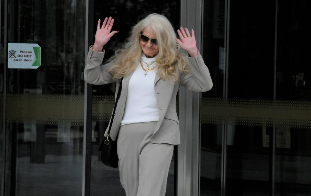 Underworld figure Sharon Ann Stott protests her innocence as she leaves the ACT Supreme Court on Friday afternoon. Picture: Blake Foden