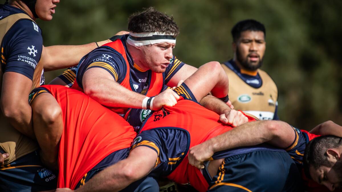Brumbies training 18th August 2020. Picture by Karleen Minney, THE CANBERRA TIMES, ACM. Murray Douglas