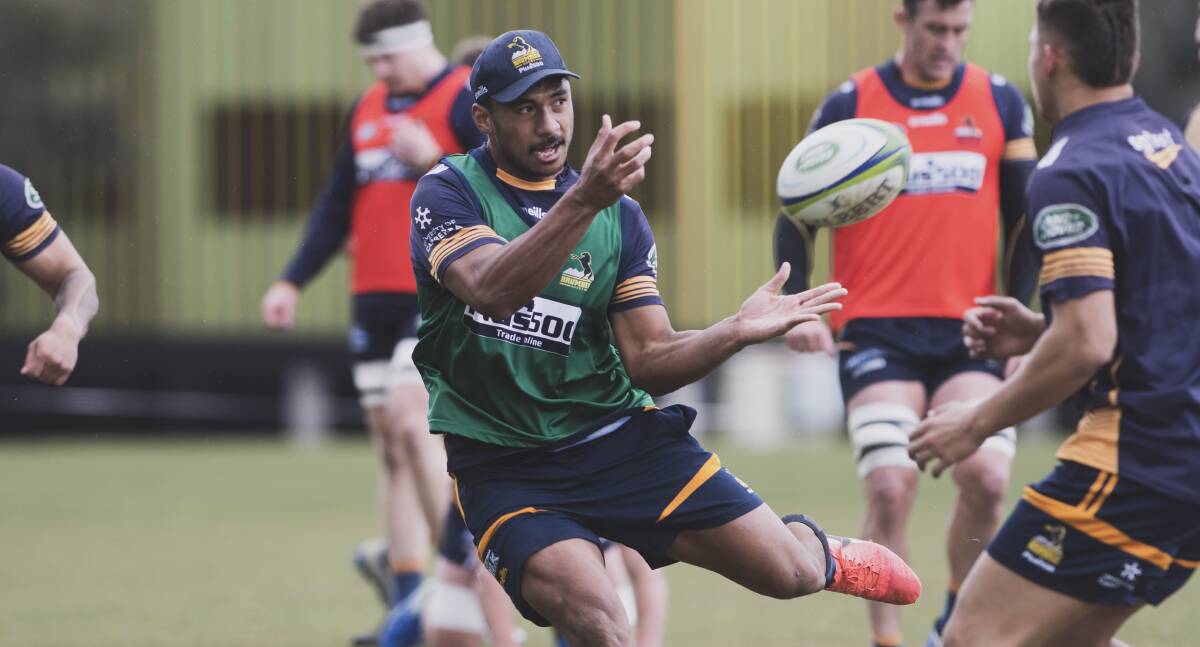 Brumbies centre Irae Simone has his sights set on a Wallabies jersey. Picture: Dion Georgopoulos