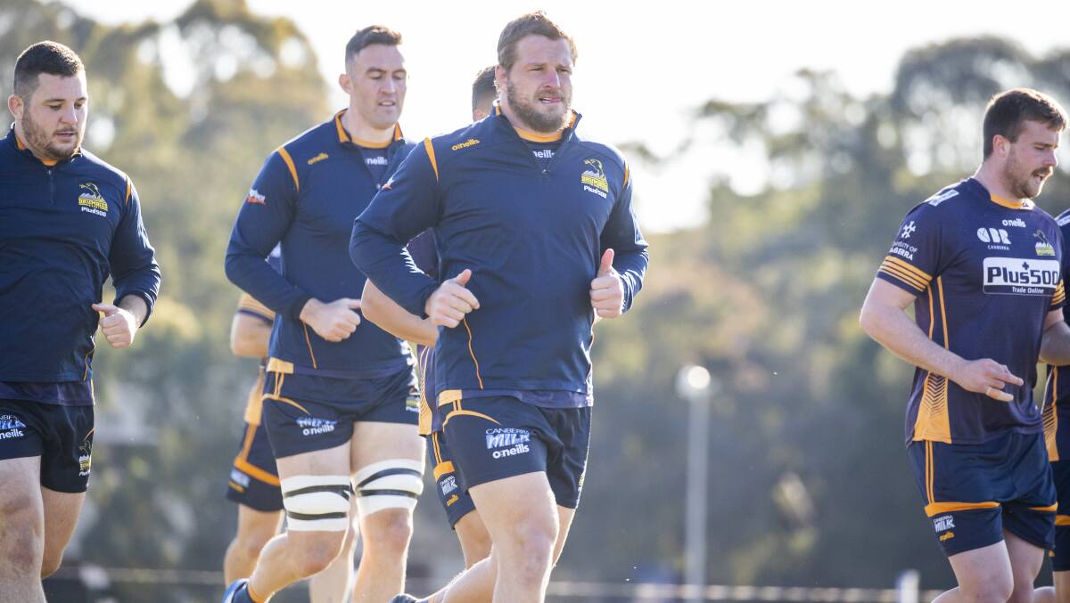 James Slipper at Brumbies training on Monday. Picture: Sitthixay Ditthavong