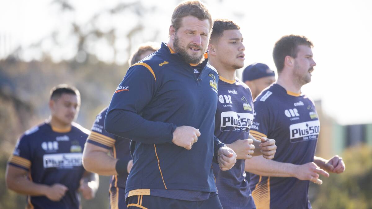 Test prop James Slipper at Brumbies training on Monday. Picture: Sitthixay Ditthavong