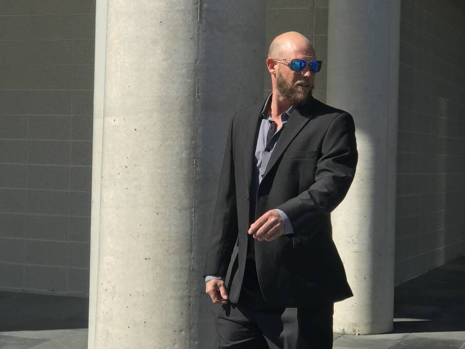 Benjamin Darrell Hallam leaving the ACT courts in August. Picture: Cassandra Morgan