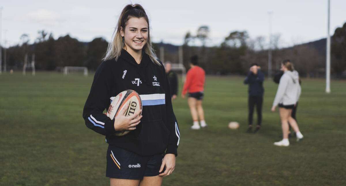Brooke Gilroy will play a key role in Canberra's university sevens tilt. Picture: Dion Georgopoulos