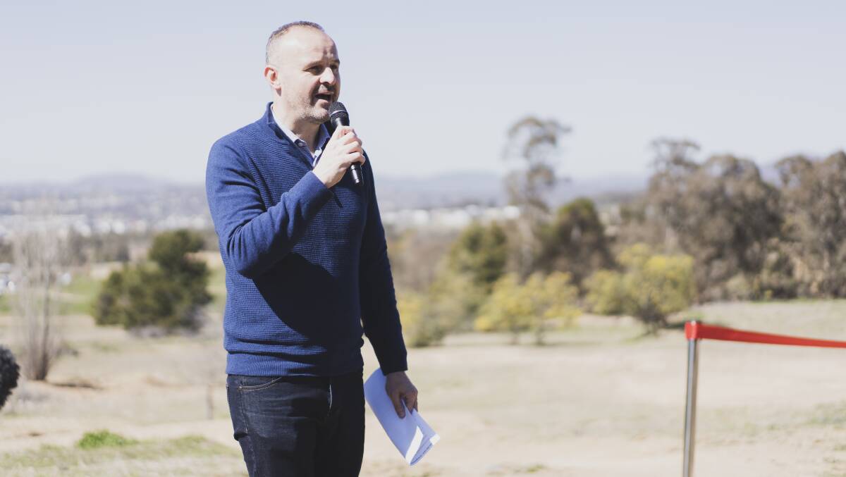 Chief Minister Andrew Barr has accused the Liberals of copying Labor policy Picture: Dion Georgopoulos