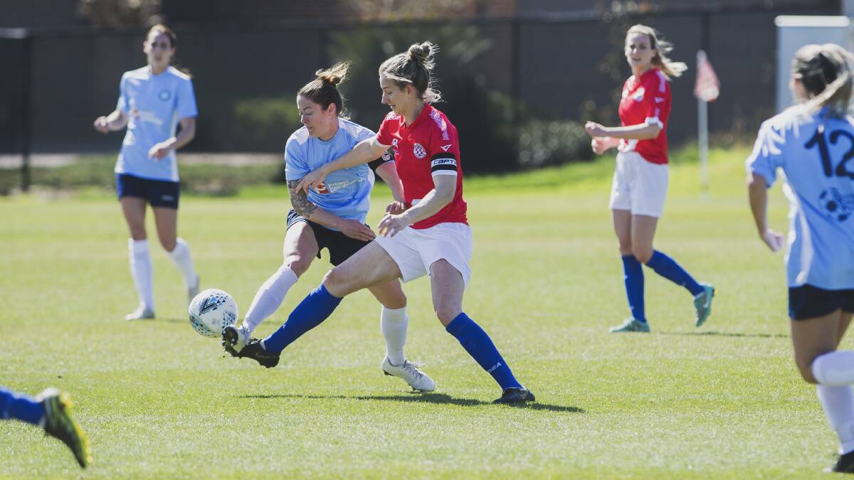 Belconnen United sit second behind Canberra Croatia on the NPLW ladder. Picture: Dion Georgopoulos