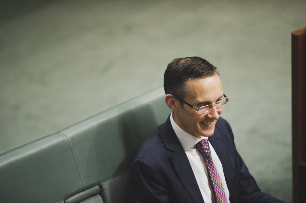 Fenner MP Andrew Leigh called out companies receiving wage subsidies while paying executives bonuses. Picture: Dion Georgopoulos