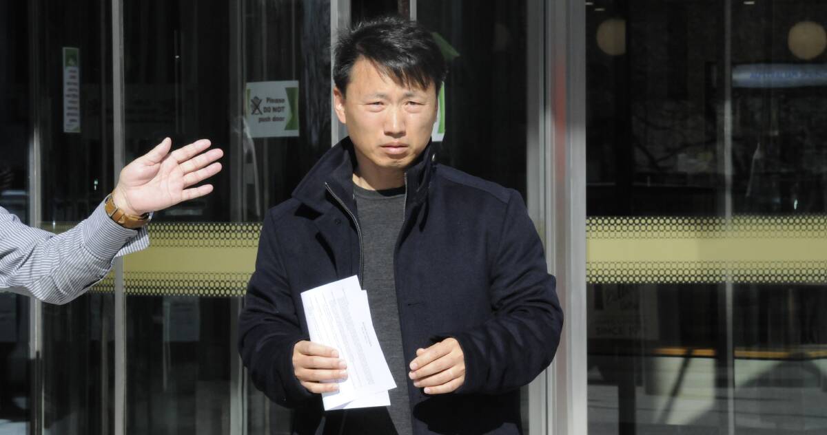 Kyong Shik Choi, who is also known as Kenny, outside the ACT Magistrates Court following an earlier appearance. Picture: Blake Foden