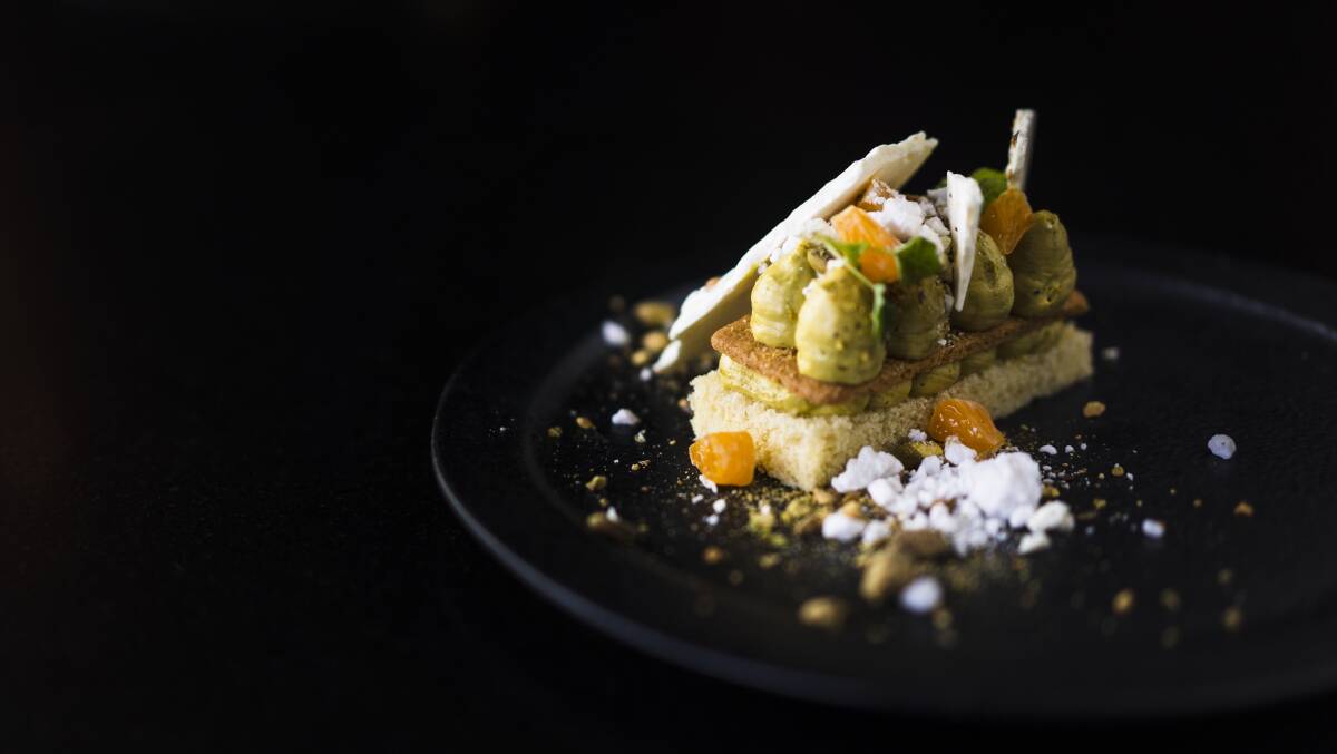 Pistachio slice with coconut, and mandarin. Pictures: Dion Georgopoulos