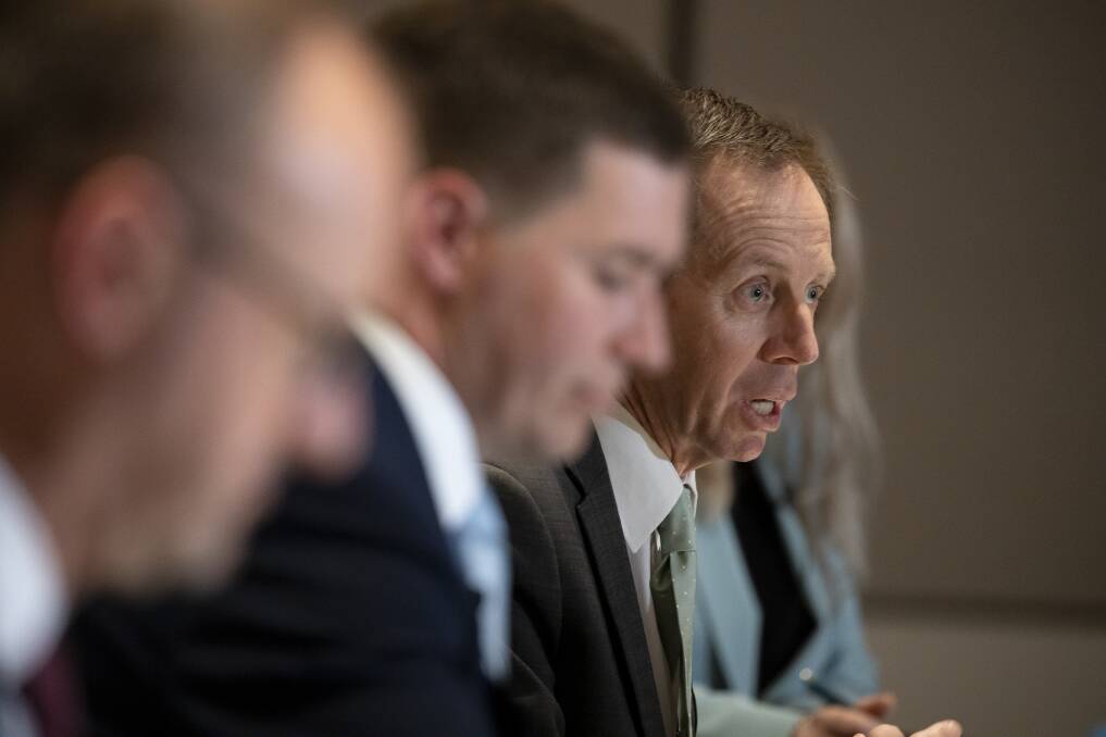 Greens leader Shane Rattenbury at an ACT election forum earlier this week. Picture: Sitthixay Ditthavong