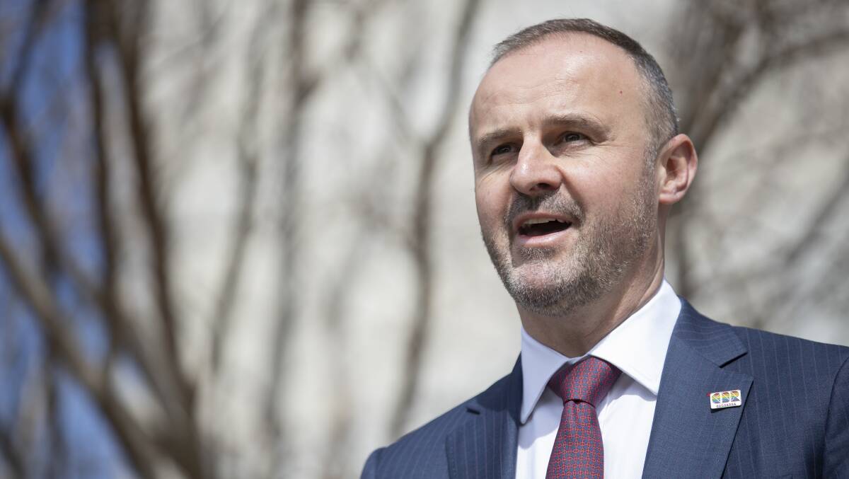 ACT Chief Minister Andrew Barr will create a dedicated minister for business role if the Labor government is returned for another term. Picture: Sitthixay Ditthavong