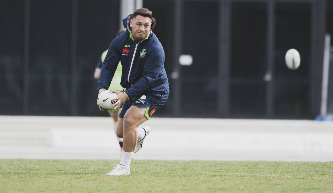 Josh Papalii will have to prove his fitness ahead of Saturday's clash with St George Illawarra. Picture: Dion Georgopoulos