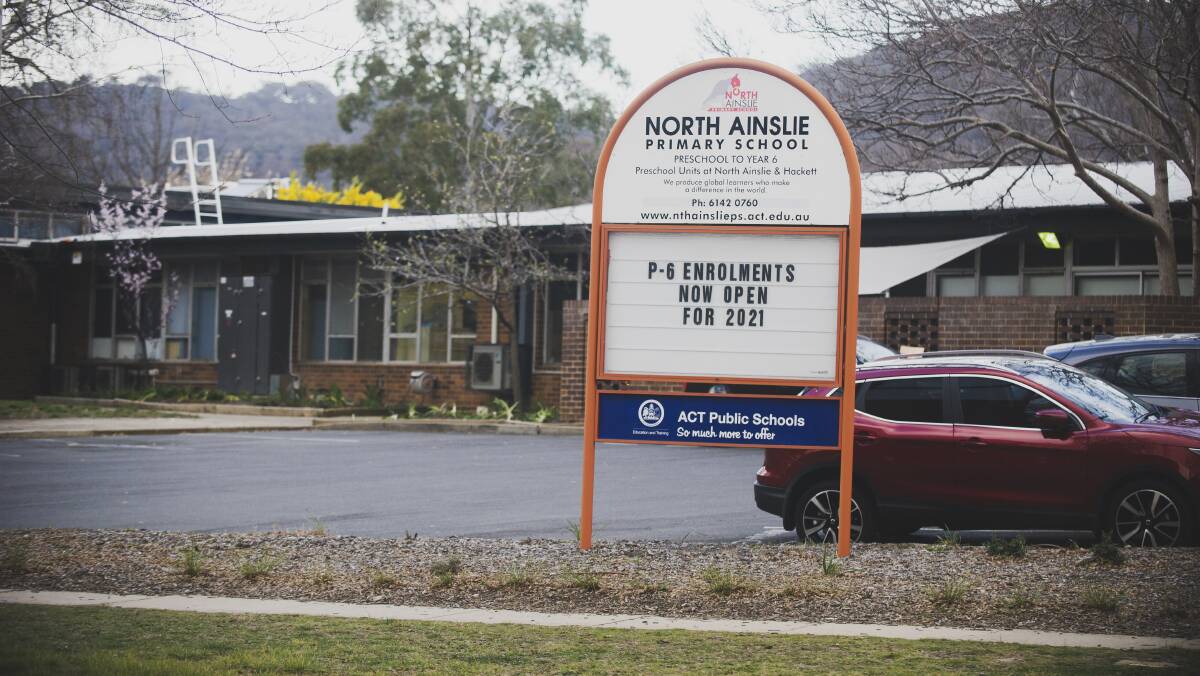 Further lead testing will be done at North Ainslie Primary School. Picture: Dion Georgopoulos