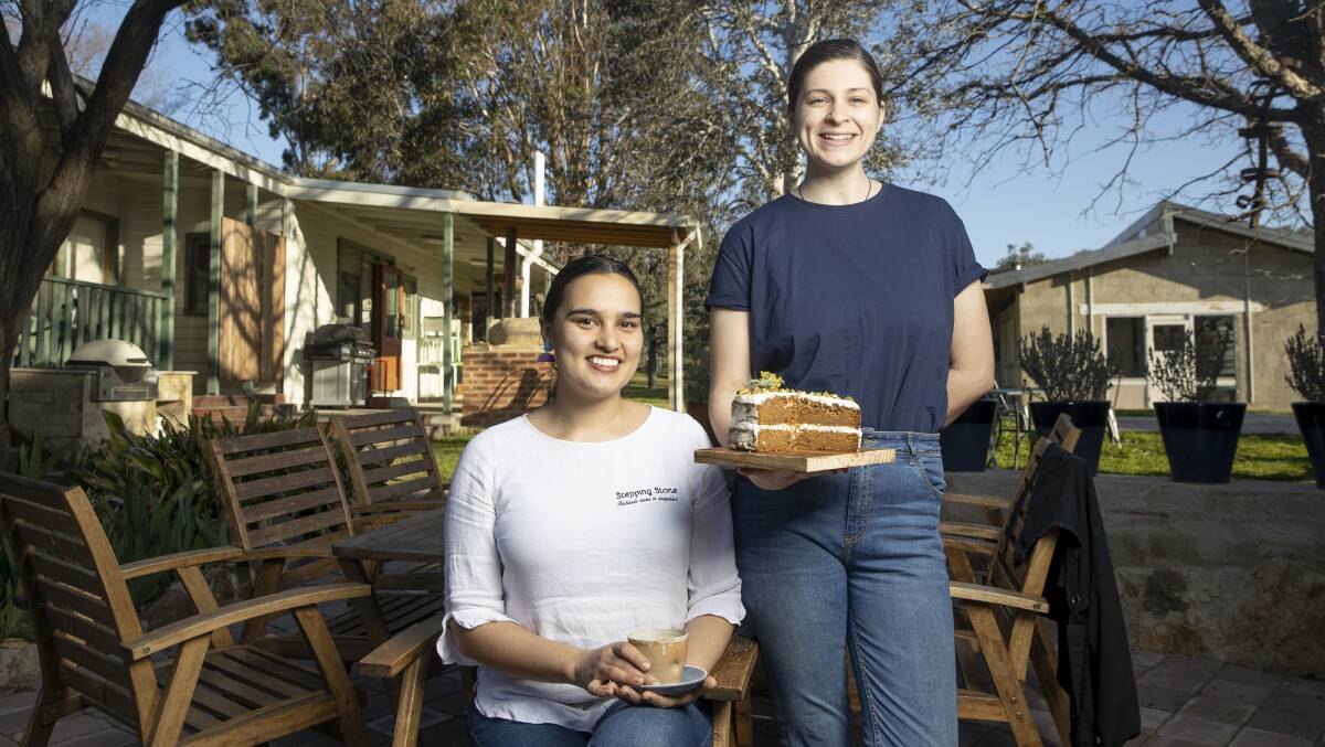 Cafe Stepping Stone owners Vanessa Brettell and Hannah Costello
opened the social enterprise cafe last month. Picture: Sitthixay Ditthavong