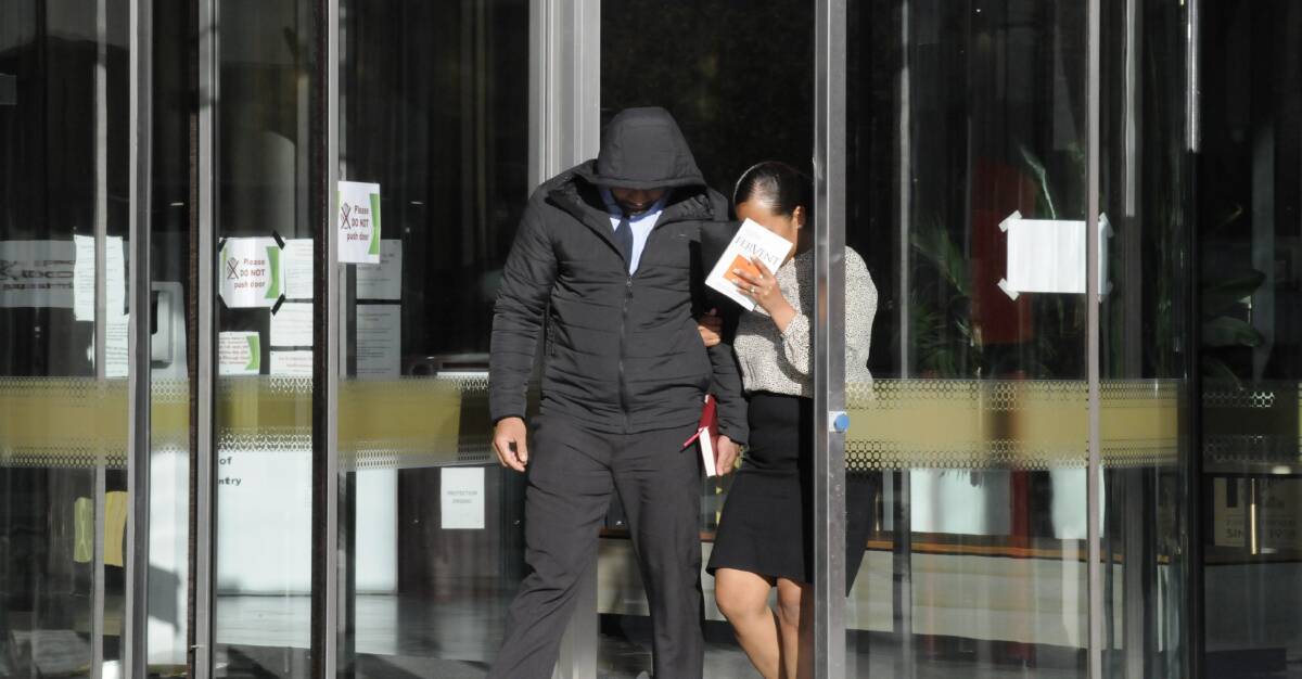 Simon Vunilagi leaving the ACT courts. Prosecutors say he was the ringleader of an alleged gang rape at a Downer unit. Picture: Cassandra Morgan