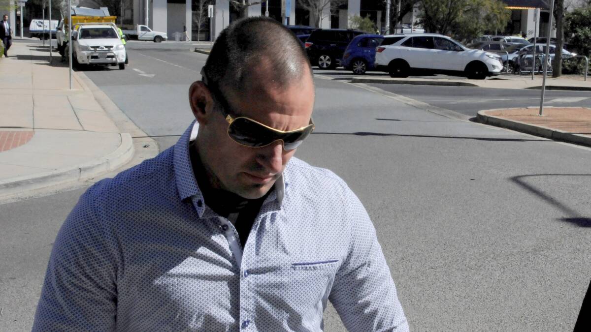 Former Canberra Comanchero chapter commander Peter Zdravkovic arrives at the ACT Supreme Court for the start of his trial. Picture: Blake Foden